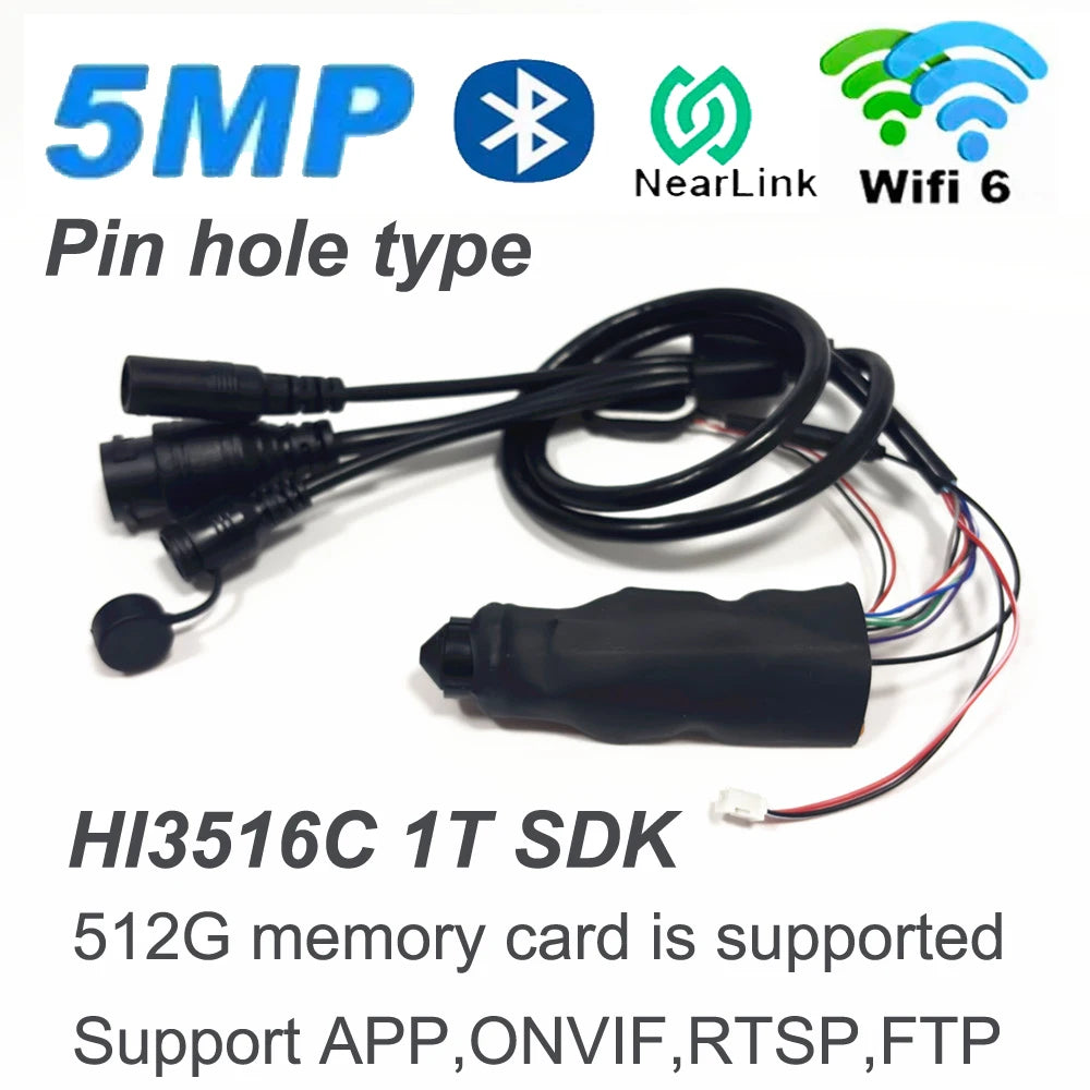 5MP WiFi Audio IP Camera DIY Pinhole Security Module