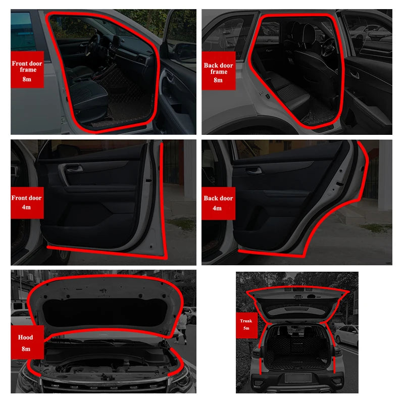 Car Door Seal Strip Double-Layer Weatherstripping
