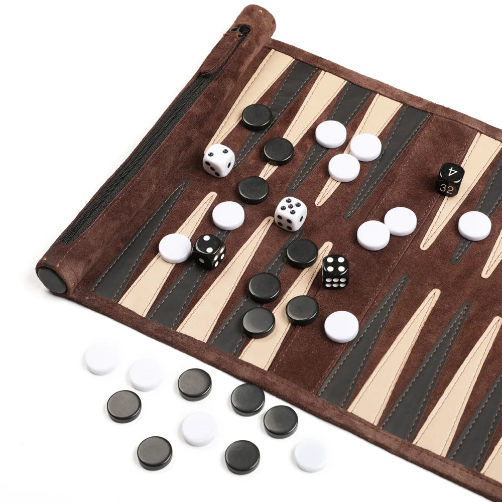Set da viaggio per backgammon arrotolabile