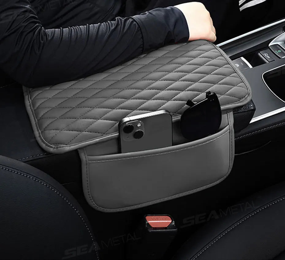Universal Car Armrest Box Cover with Storage Pockets