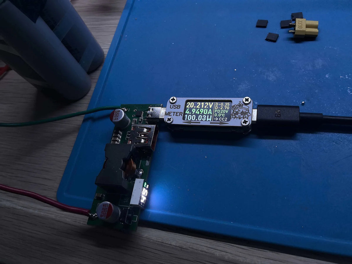PD3.1 100W Bidirectional Fast Charger Power Bank Board Boost Buck 2S 3S 4S 5S 6S Battery Charging Discharging Li Ion Lifepo4 BMS