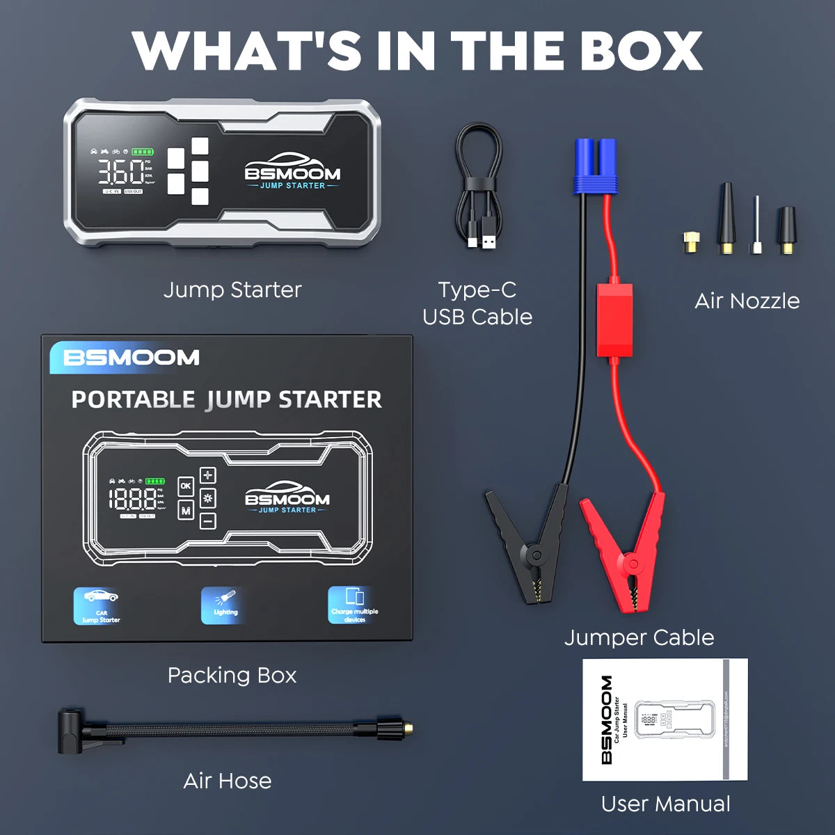 Autóindító, légkompresszor, power bank 12V