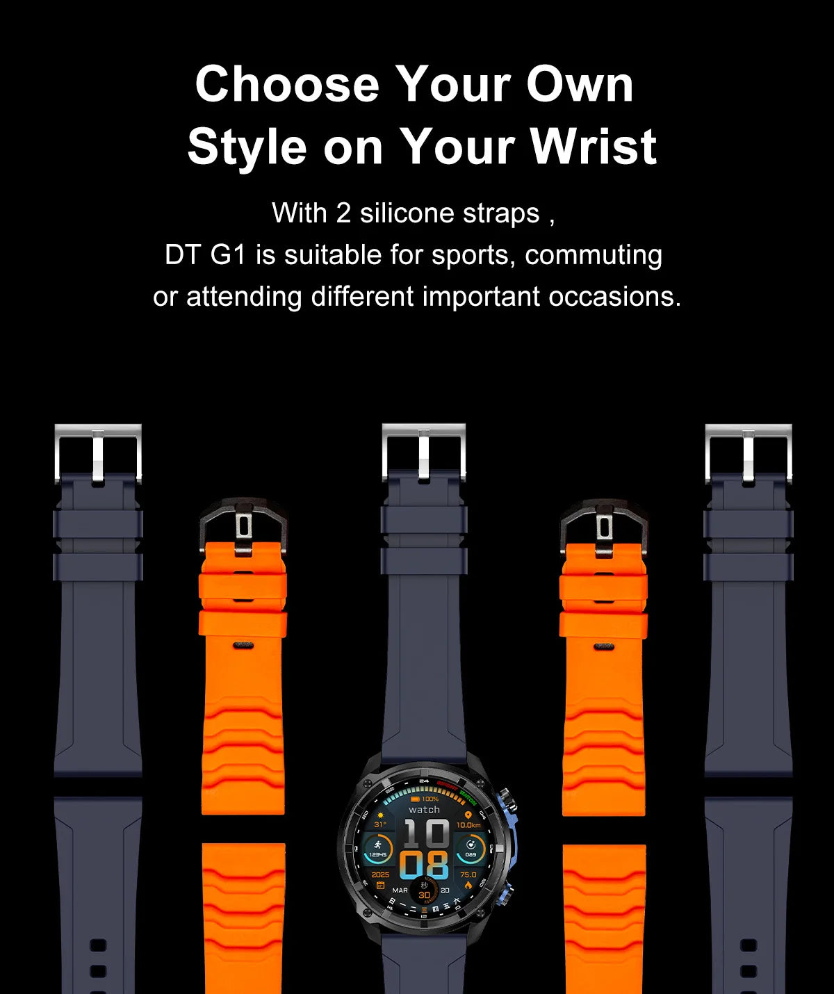 Smartwatch GPS con mappe offline, display AMOLED e memoria da 4GB
