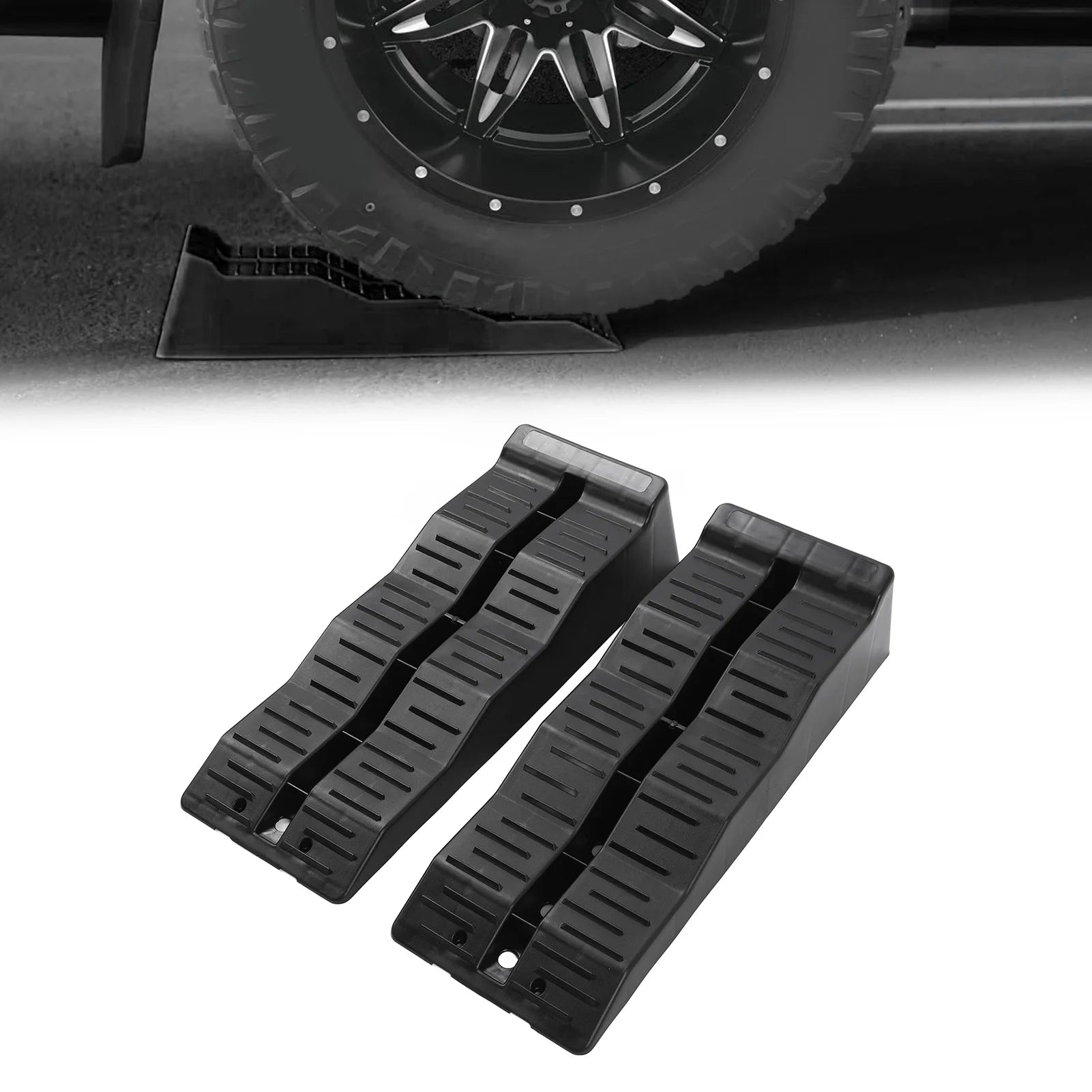 RV Leveling Ramps Blocks 3 Step 11000LBS Load Capacity RV Leveler Wheel Chock for Travel Trailer Campers Truck