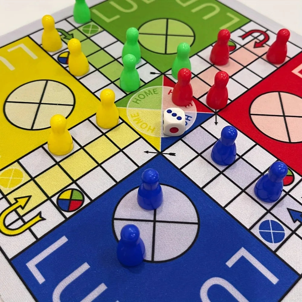 Gioco da tavolo Ludo con pezzi e dadi