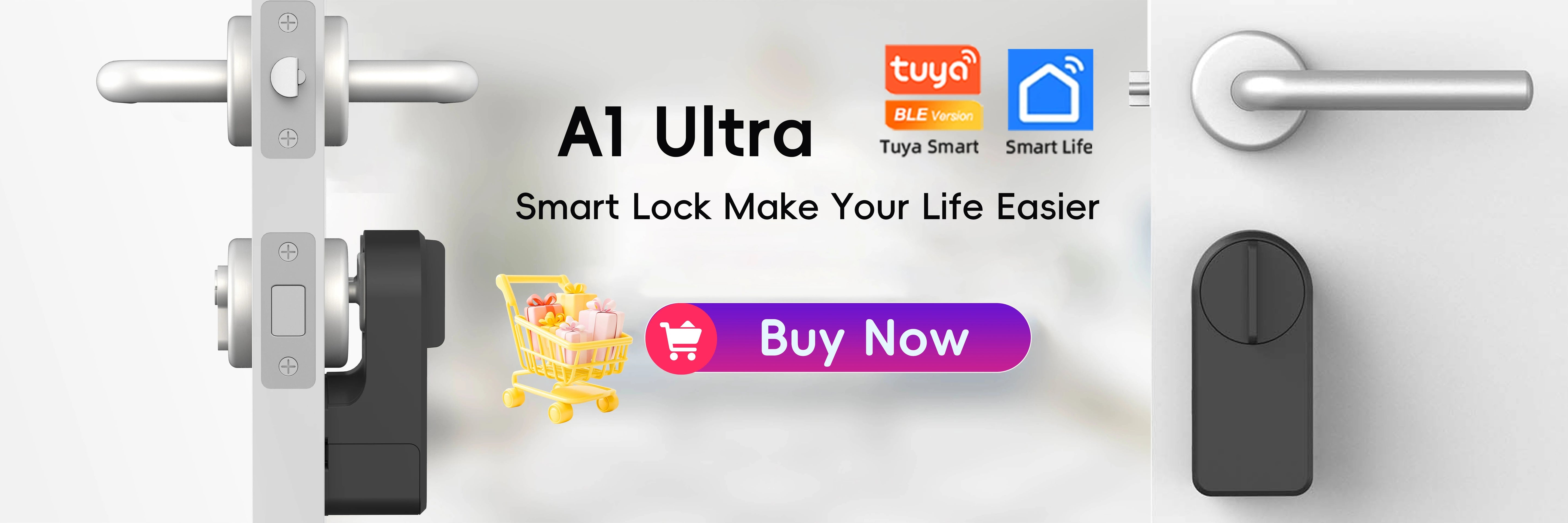 RAYKUBE M5 Tuya BLE Smart Fingerprint Door Lock Digital Electronic Lock with Password/Key/IC Card/ Smartlife/ Tuya APP Unlock 