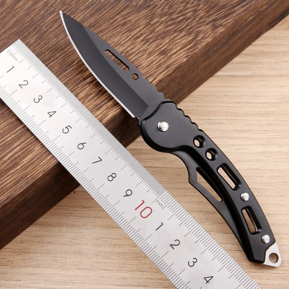 Stainless Steel Keychain Folding Knife Outdoor Carrying Knife Mirror Sharp Pocket Knife Fruit Knife Folding Knife Outdoor Tool 