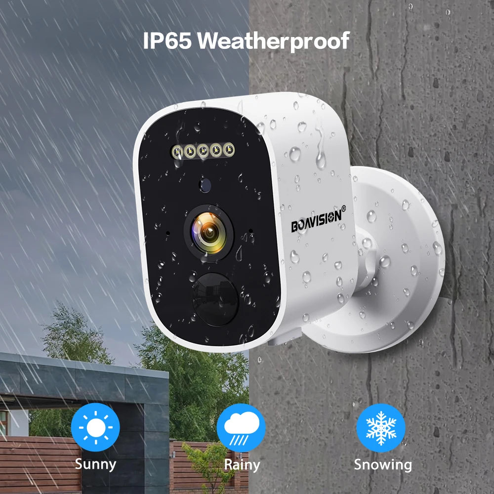 2K 3MP Wireless Solar Security Camera with Battery and Night Vision