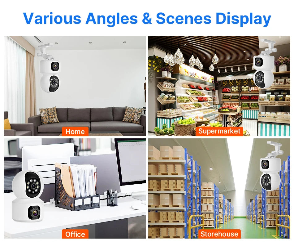 2K 4MP PTZ WiFi Security Camera with Two-Way Audio