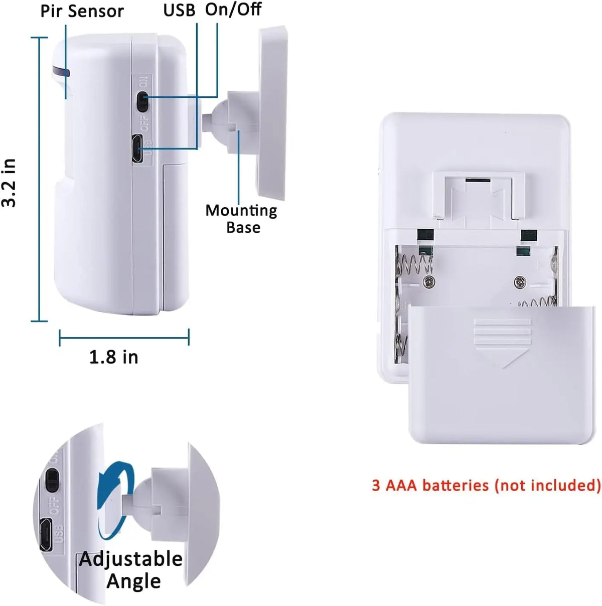 Wireless Motion Entry Chime with Plug-In Receiver