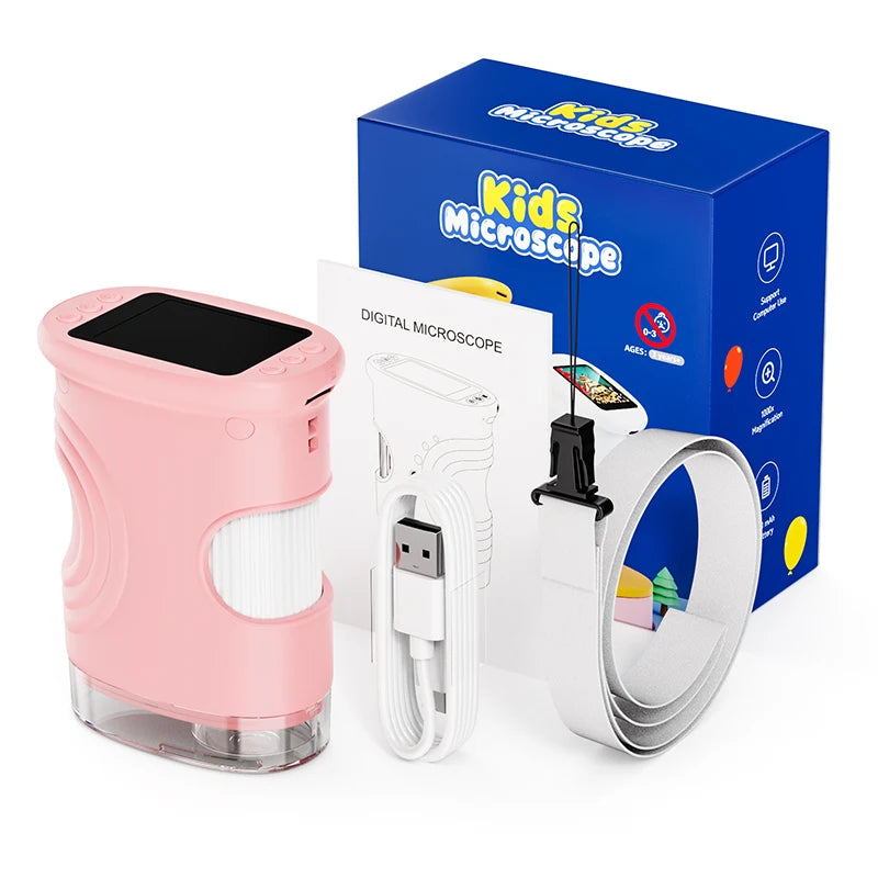2-Inch Rechargeable Handheld Kids Microscope
