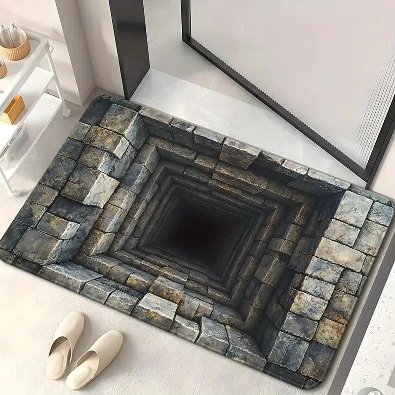 Cave Scenery Pattern Doormat for Home Entrances and Living Spaces