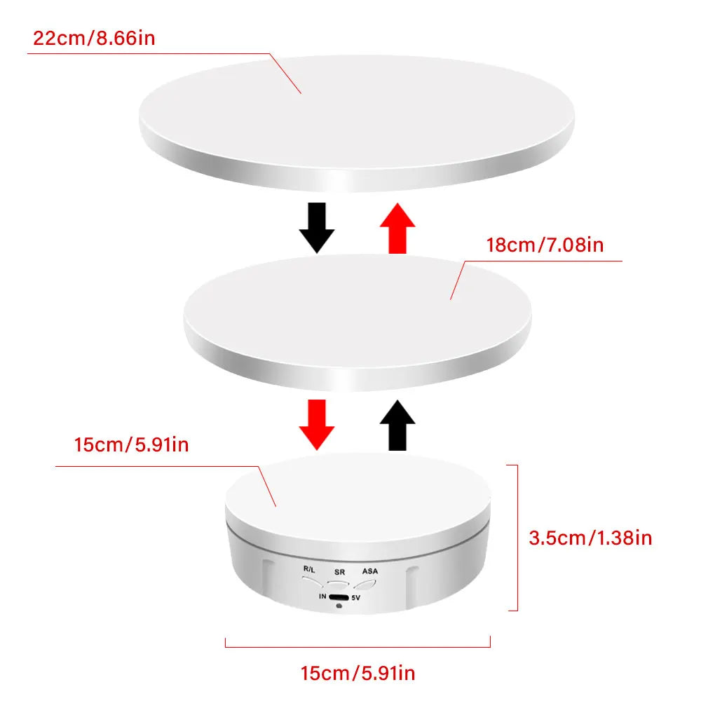 Remote-Controlled Motorized Display Turntable