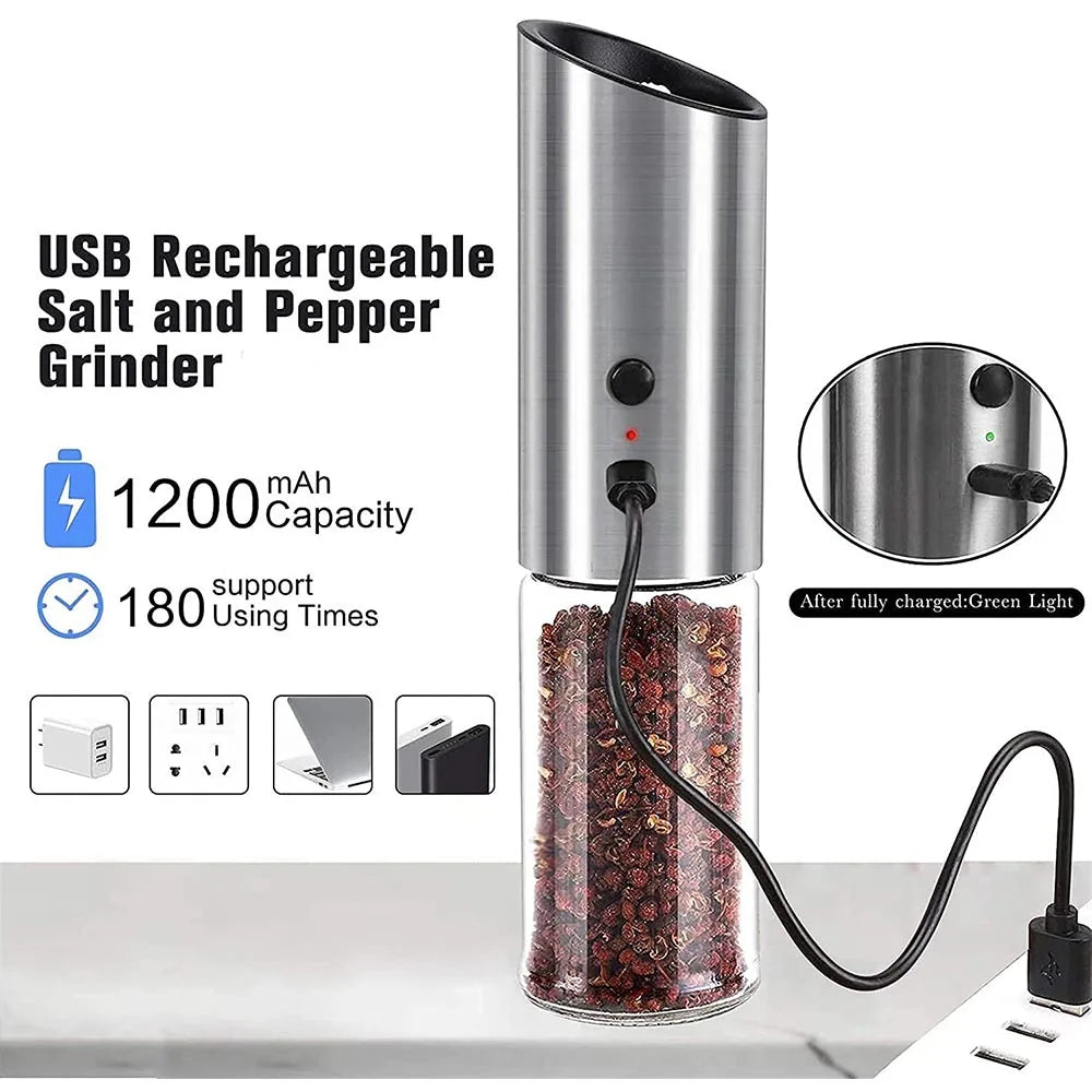  Set macinapepe e sale elettrico USB ricaricabile automatico
