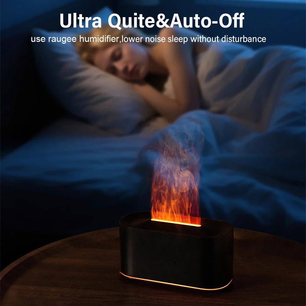 Flame-Effect USB Aroma Diffuser with Coloured Light