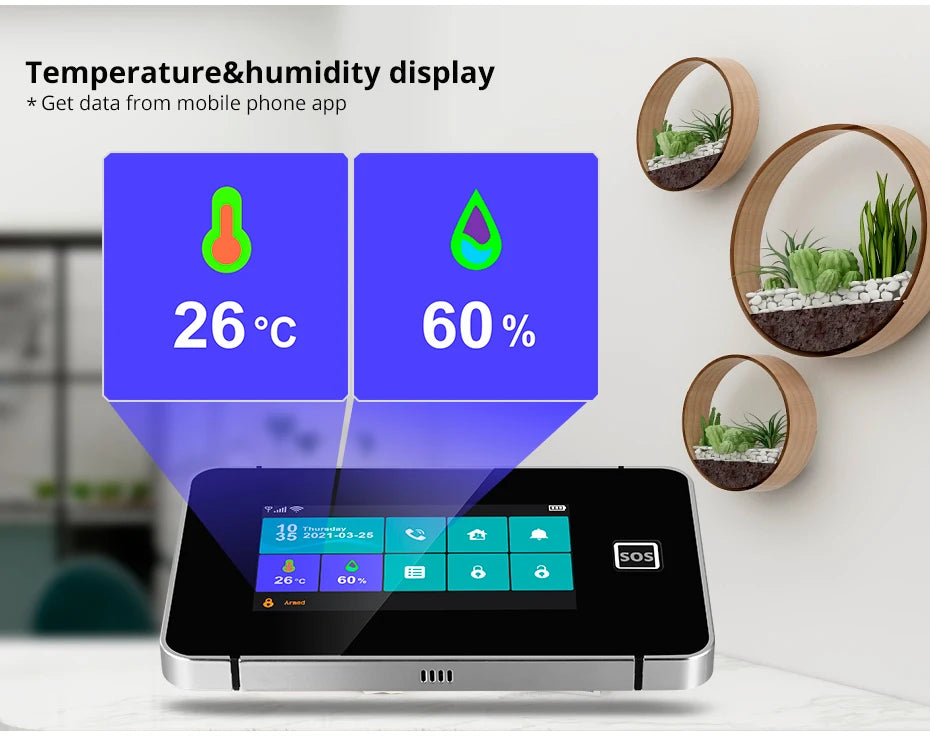 Desde España Entrega Kerui Sistema de Alarma 4G WiFi para Hogar Pantalla Táctil de 4.3 pulgadas Funciona con Tuya 433MHz Alarma de Burglar Seguridad