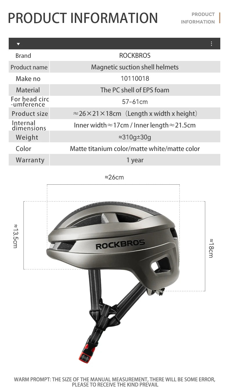 Casco da ciclismo leggero con copertura magnetica e 16–20 prese d’aria
