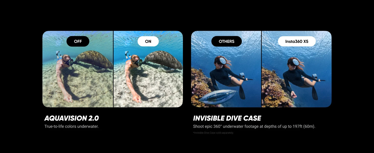 Insta360 X5 Camera 8K Waterproof 360° Action Cam