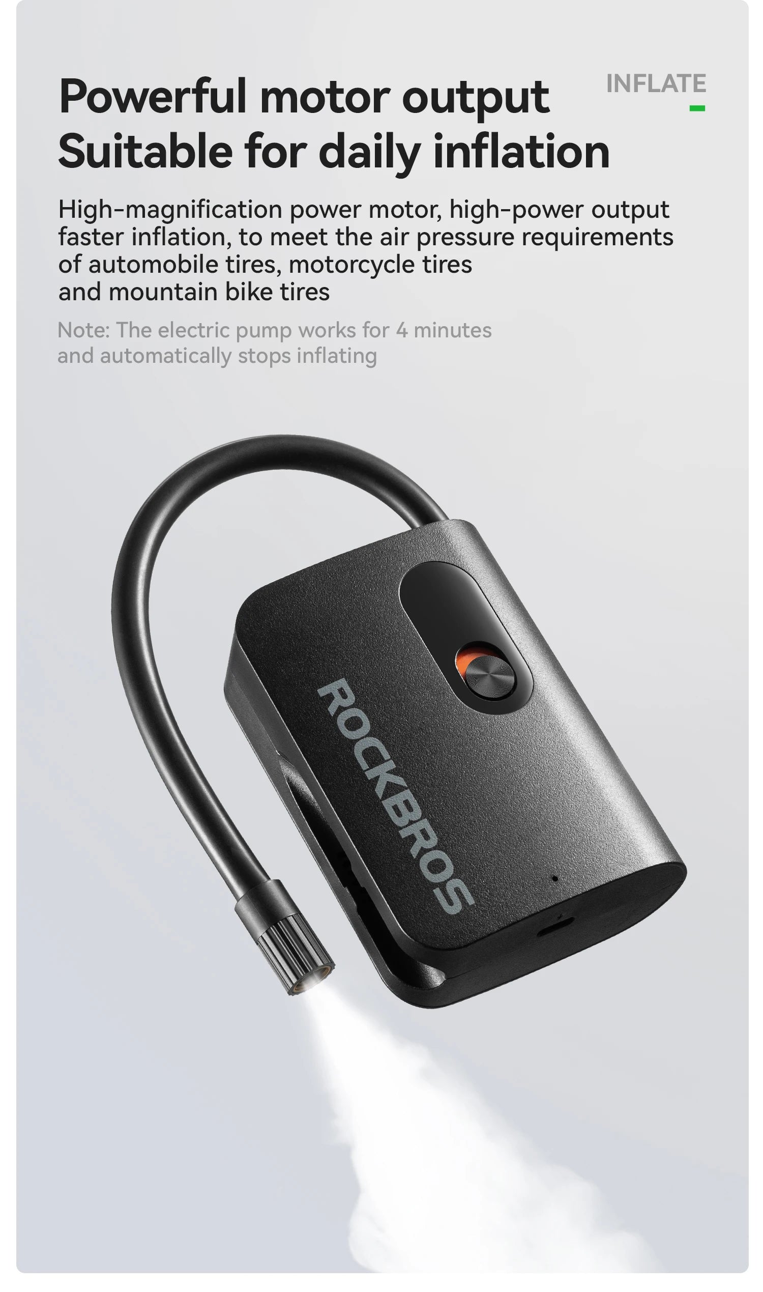 Prijenosna bežična električna pumpa za gume 2000mAh mini inflator