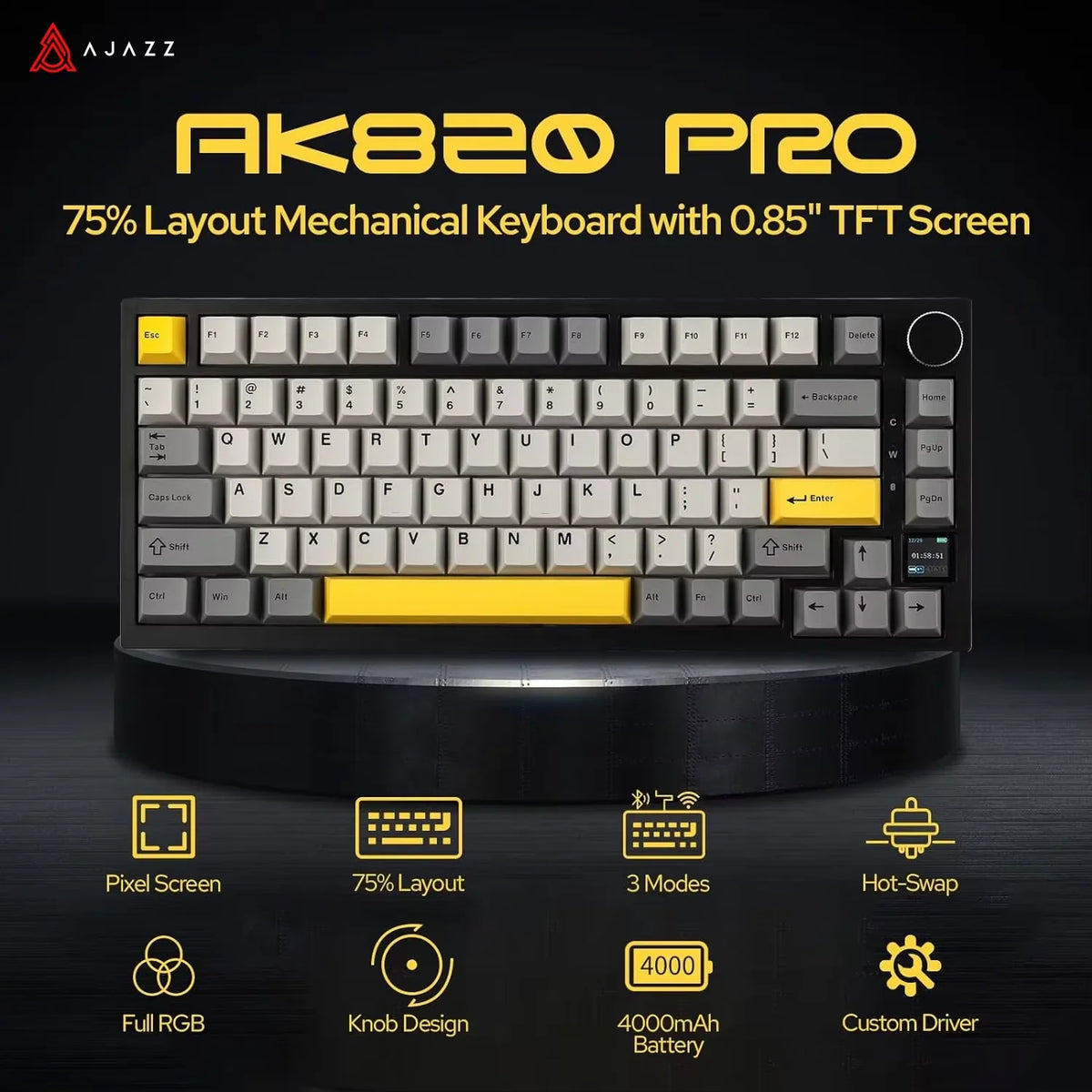 AK820 and AK820 Pro Mechanical Keyboard Options