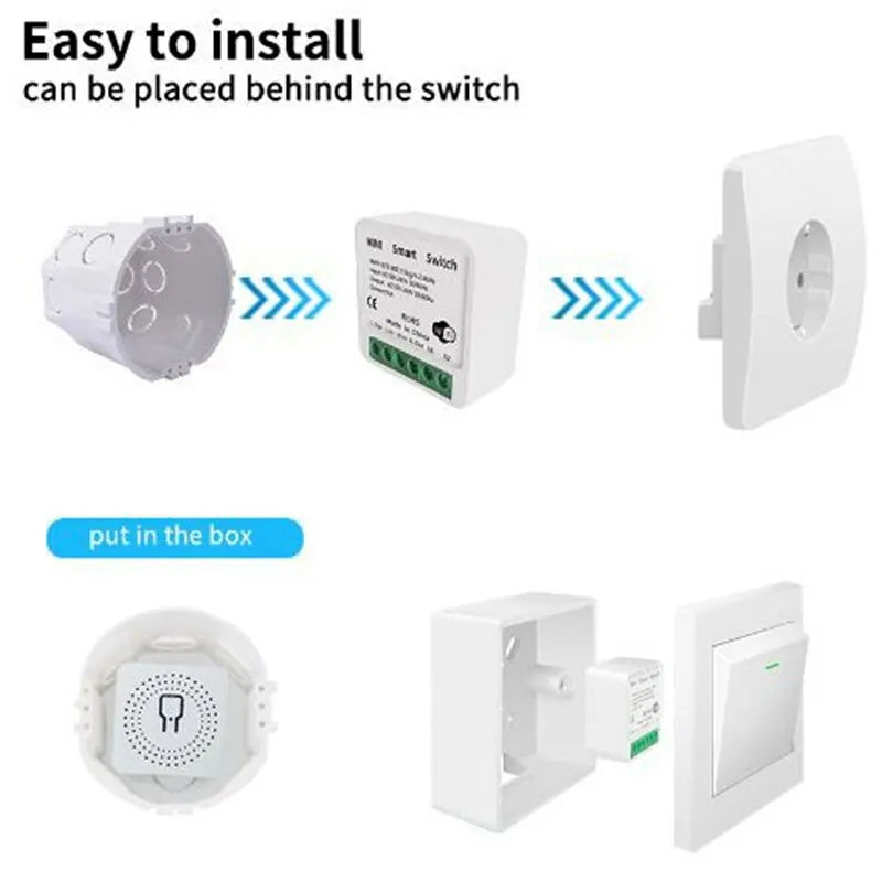 Wifi Smart Switch Mini interruttori luce fai-da-te Controllo a 2 vie Interruttore domestico intelligente wireless con APP Alexa Google Home Cozylife Xiao Ai