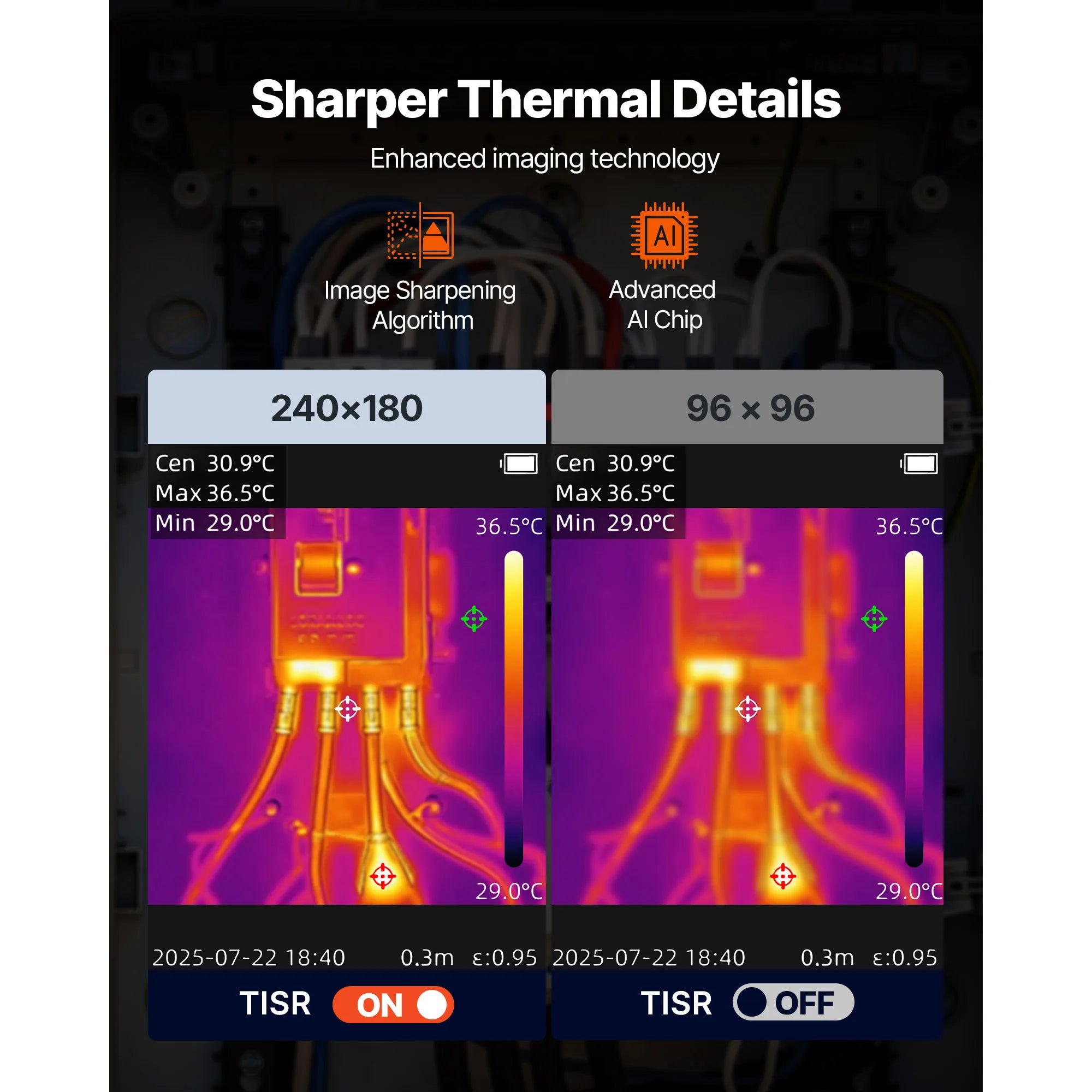 El Tipi Termal Kamera 240x180 IR Çözünürlük ve 2MP Görsel