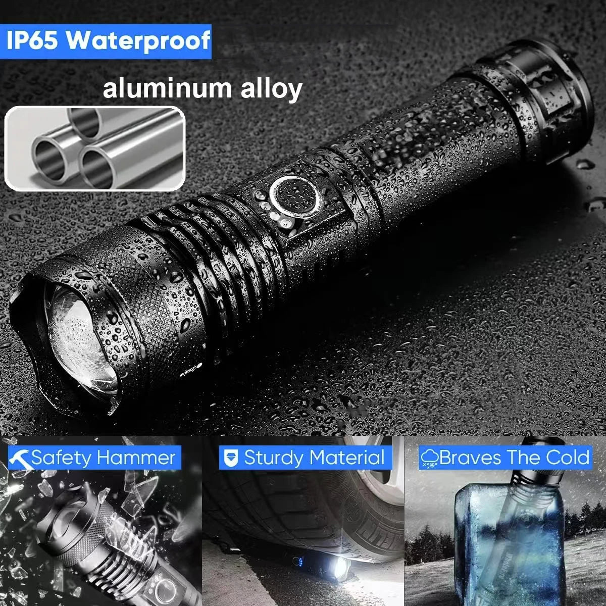 A10 Type-C Rechargeable Zoom Flashlight