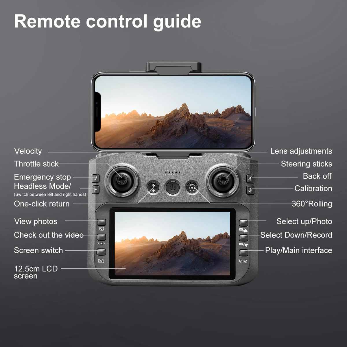 2026 New S156 Quadcopter Aircraft Drone 8K Professional Camera Drone 5G WIFI FPV 4.5 Inch Large Screen Remote Control RC Dron