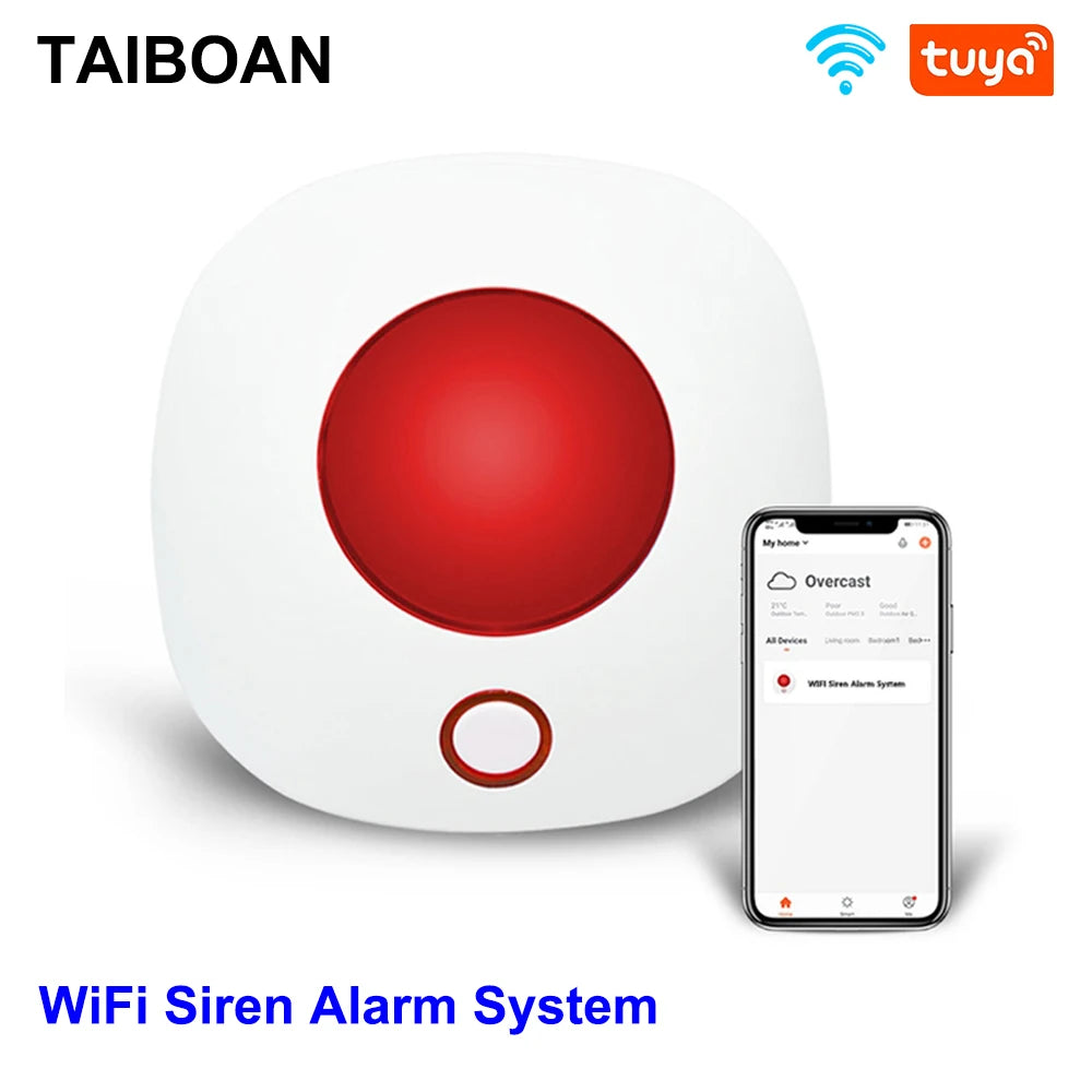 Tuya Smart WiFi 110dB Alarm Siren with Strobe Light