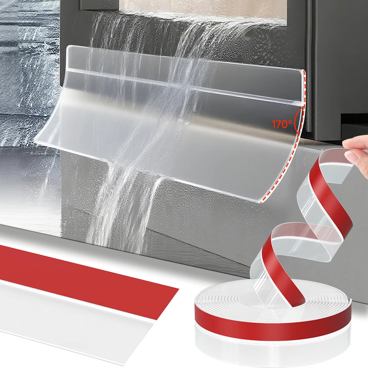 Self-Adhesive Rain Deflector Strip, 6 m