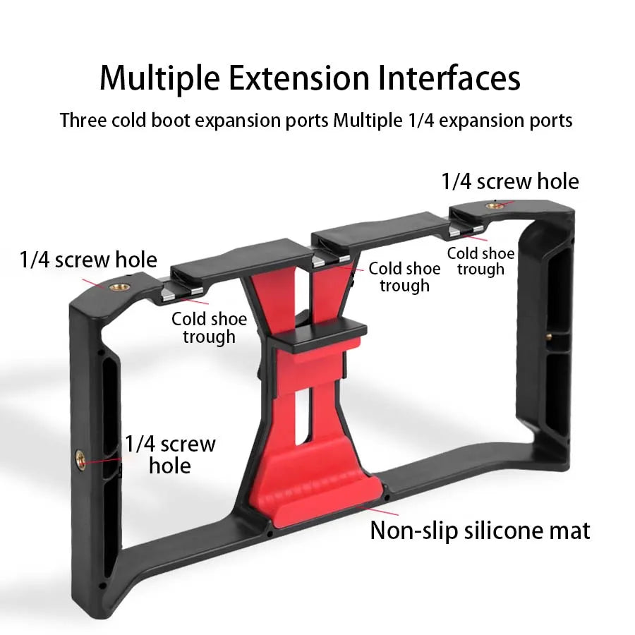 Handheld Phone Video Grip and Accessory Frame