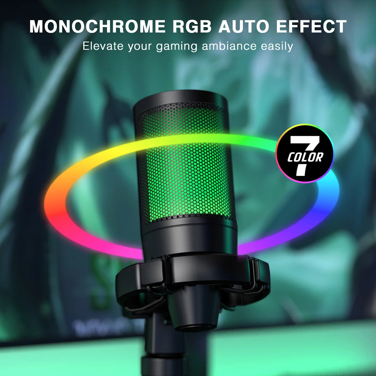 A2 RGB USB Condenser Microphone with Tripod