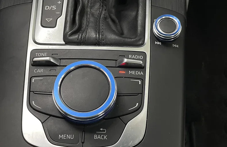 Metal Center Console Volume Knob Trim Ring for Audi A3 S3