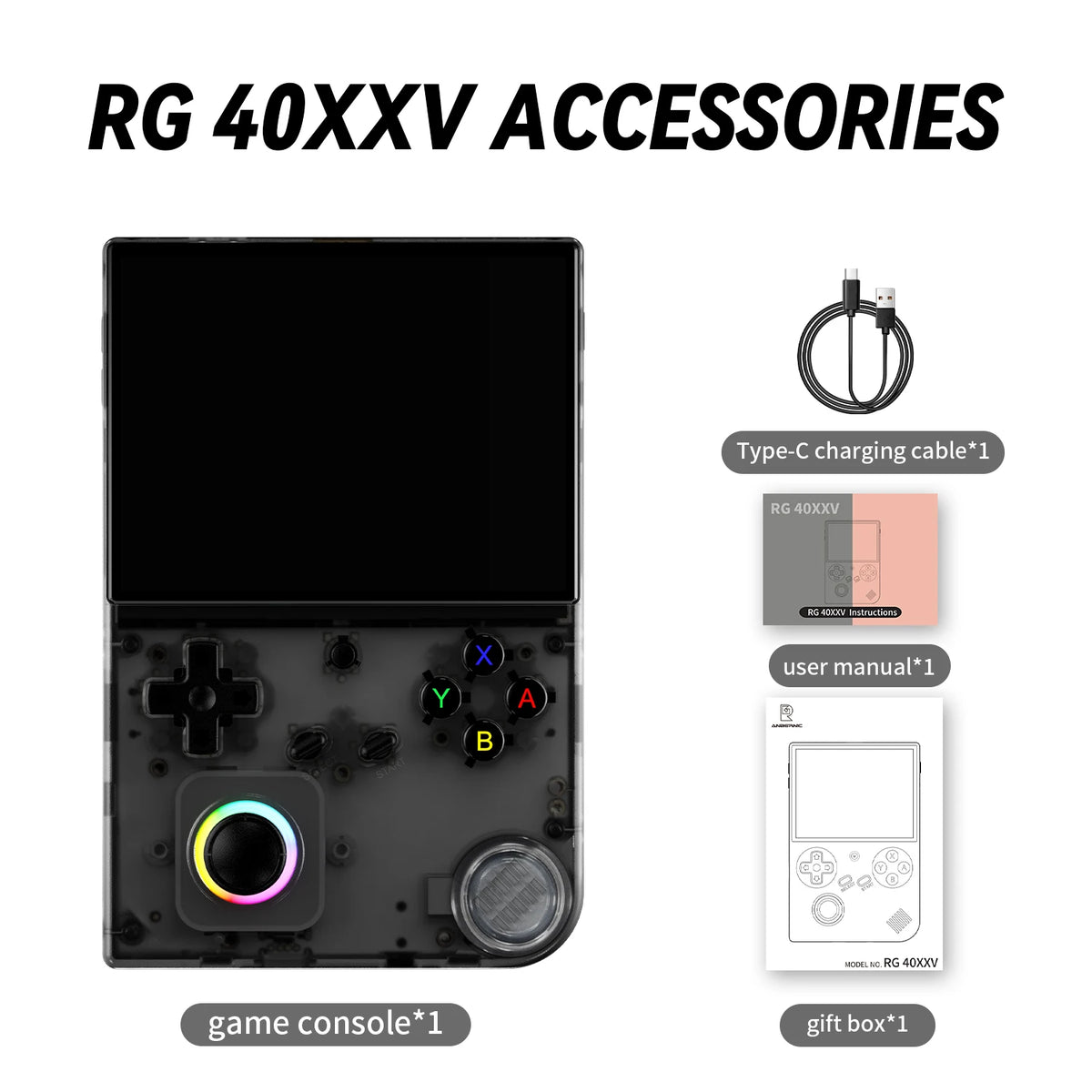 Anbernic RG40XXV retro handheld herní konzole 4'' IPS obrazovka Linux RGB joystick video přehrávač podporuje 5G WIFI streaming HD výstup