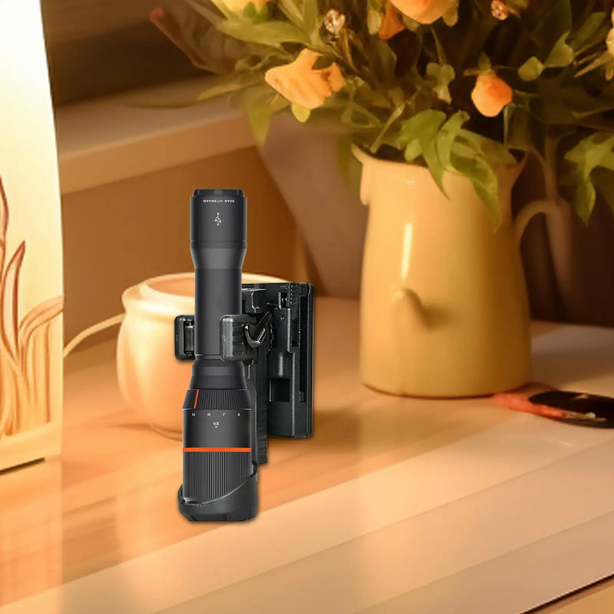Rotating Quick-Release Flashlight Belt Holster