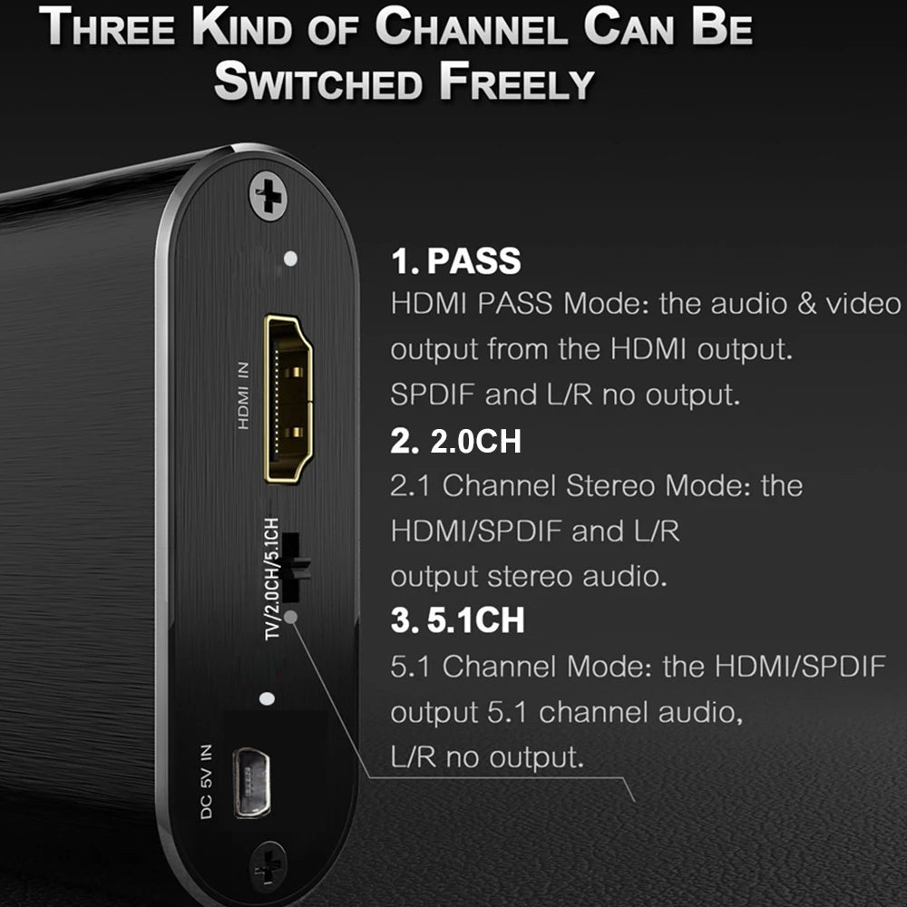 Extractor de audio 4K HDMI con ARC