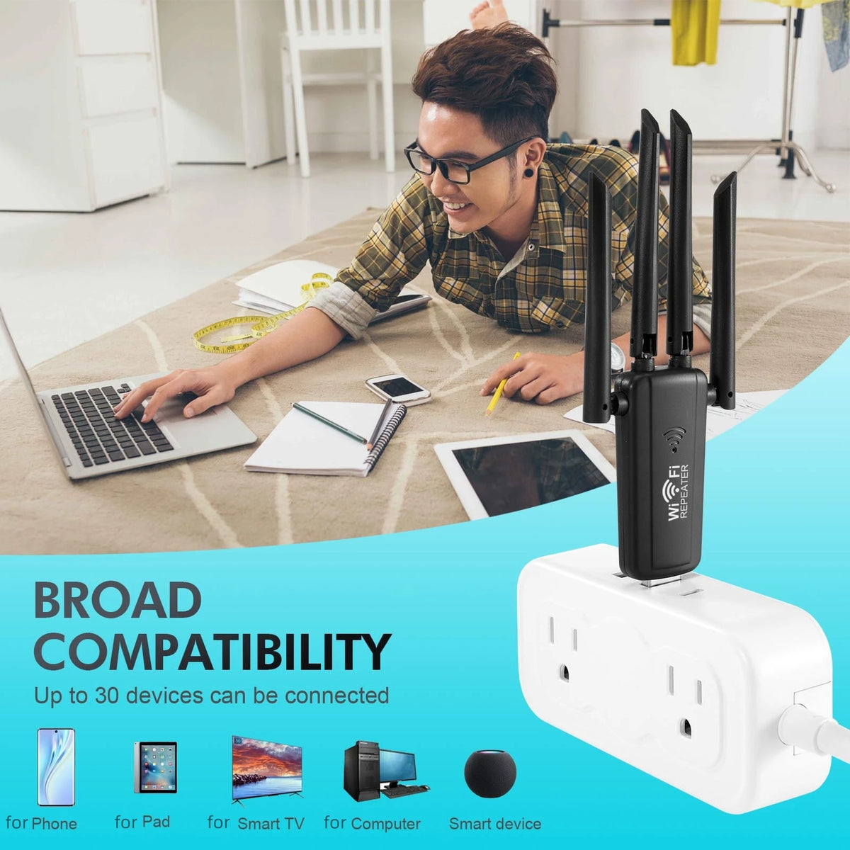 2.4 GHz Wi-Fi Extender - Antenna Options