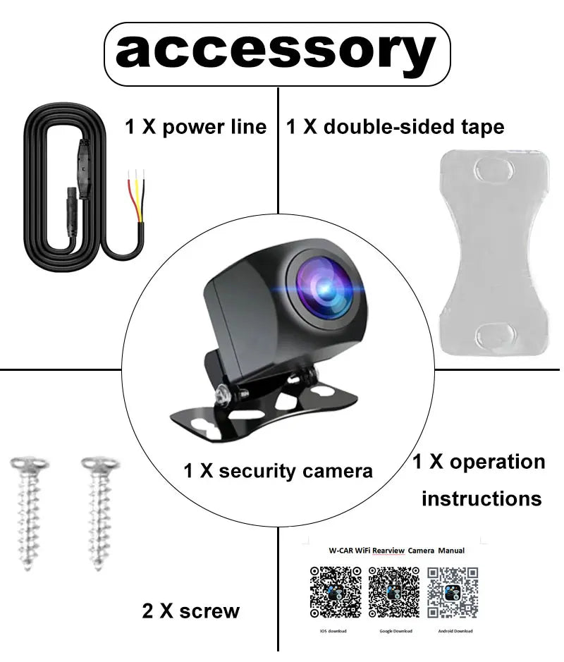 Bezdrôtová 1080P HD cúvacia kamera do auta s WiFi a nočným videním