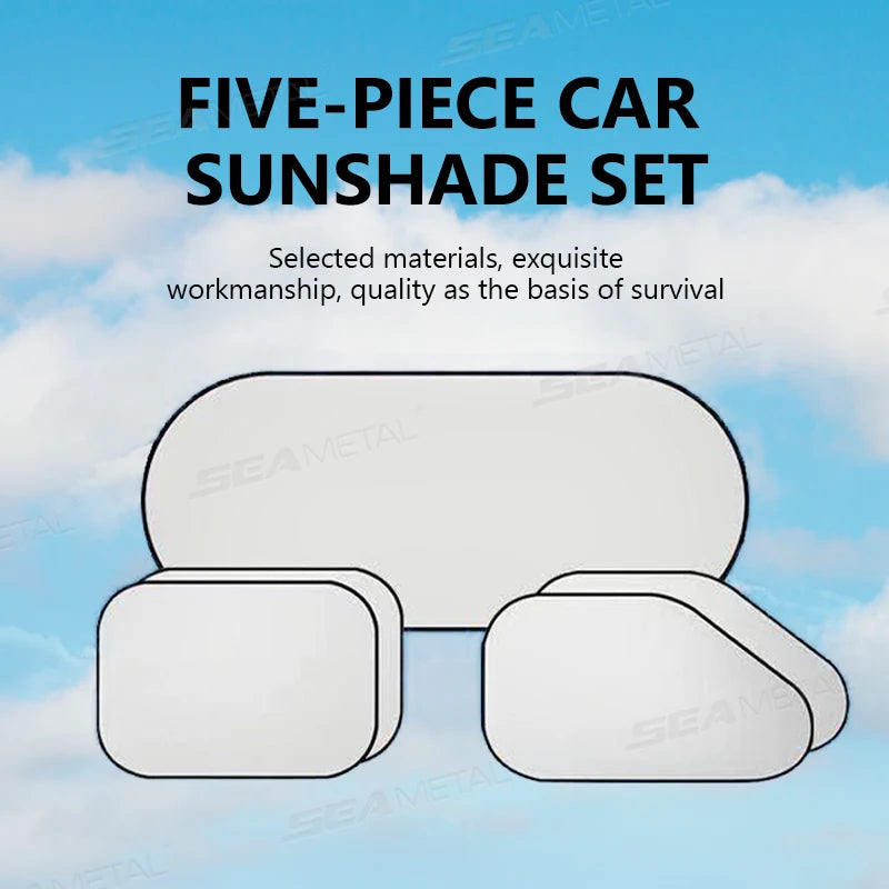 SEAMETAL Car Side Window Sun Shade Polyester Sun Protection Cover for Baby Foldable Rear Windshield Sunshade UV Blocker Curtains