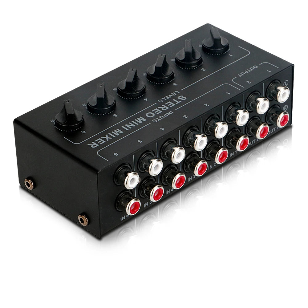 Passive Stereo Mixer - Four or Six Channels