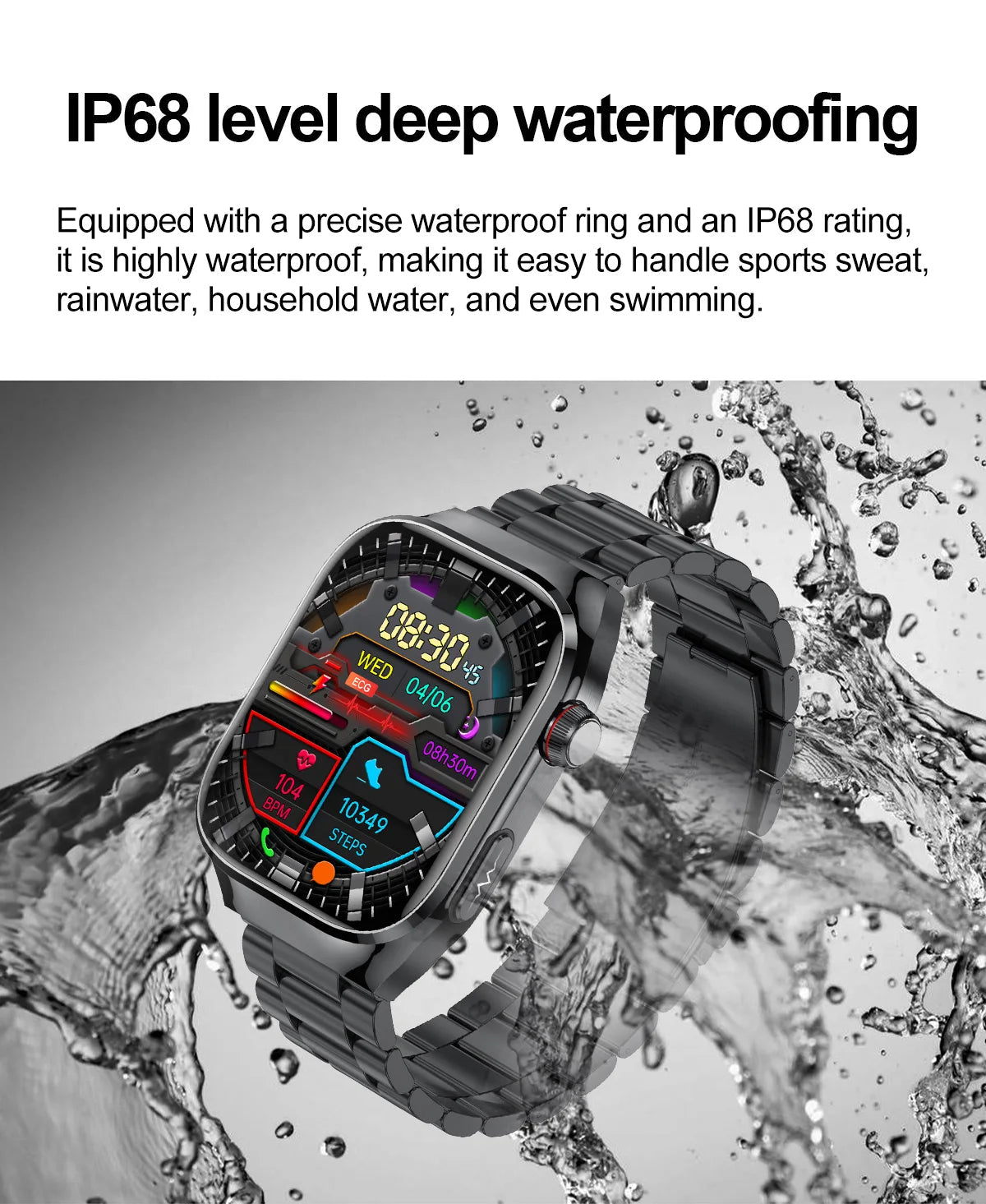 2025New Micro Physical Examination Smart Watch For Men Uric Acid Body Fat Five Organ Health Watches Bluetooth Call SmartBracelet 