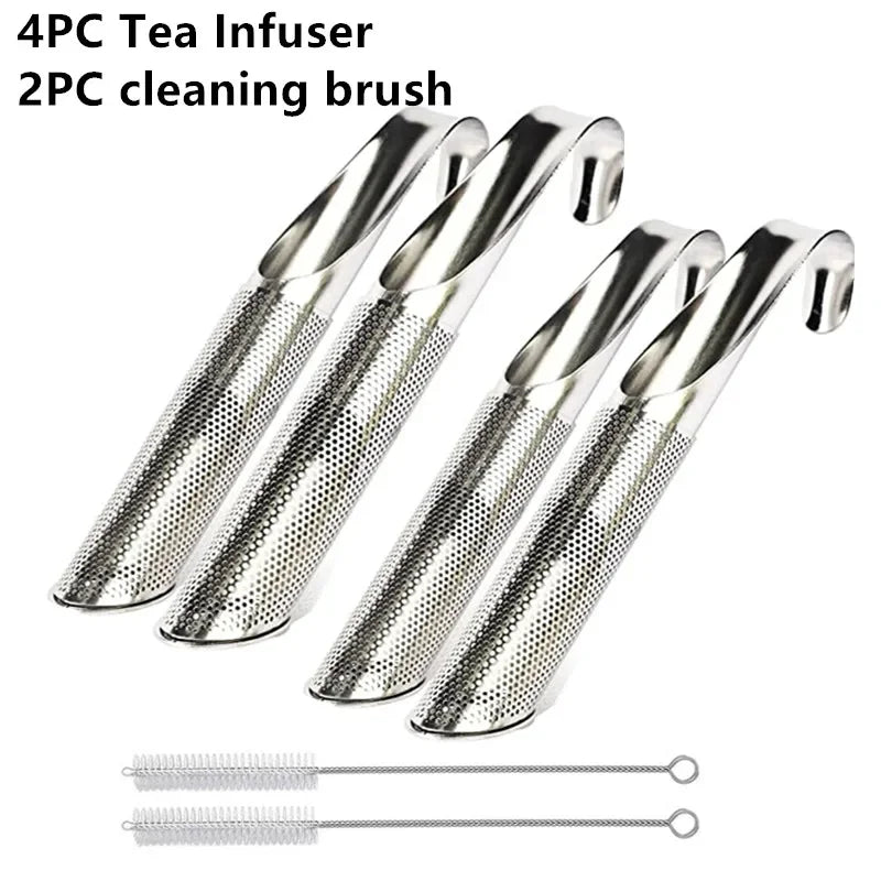 Stainless-Steel Tube Tea Infuser and Brush Options