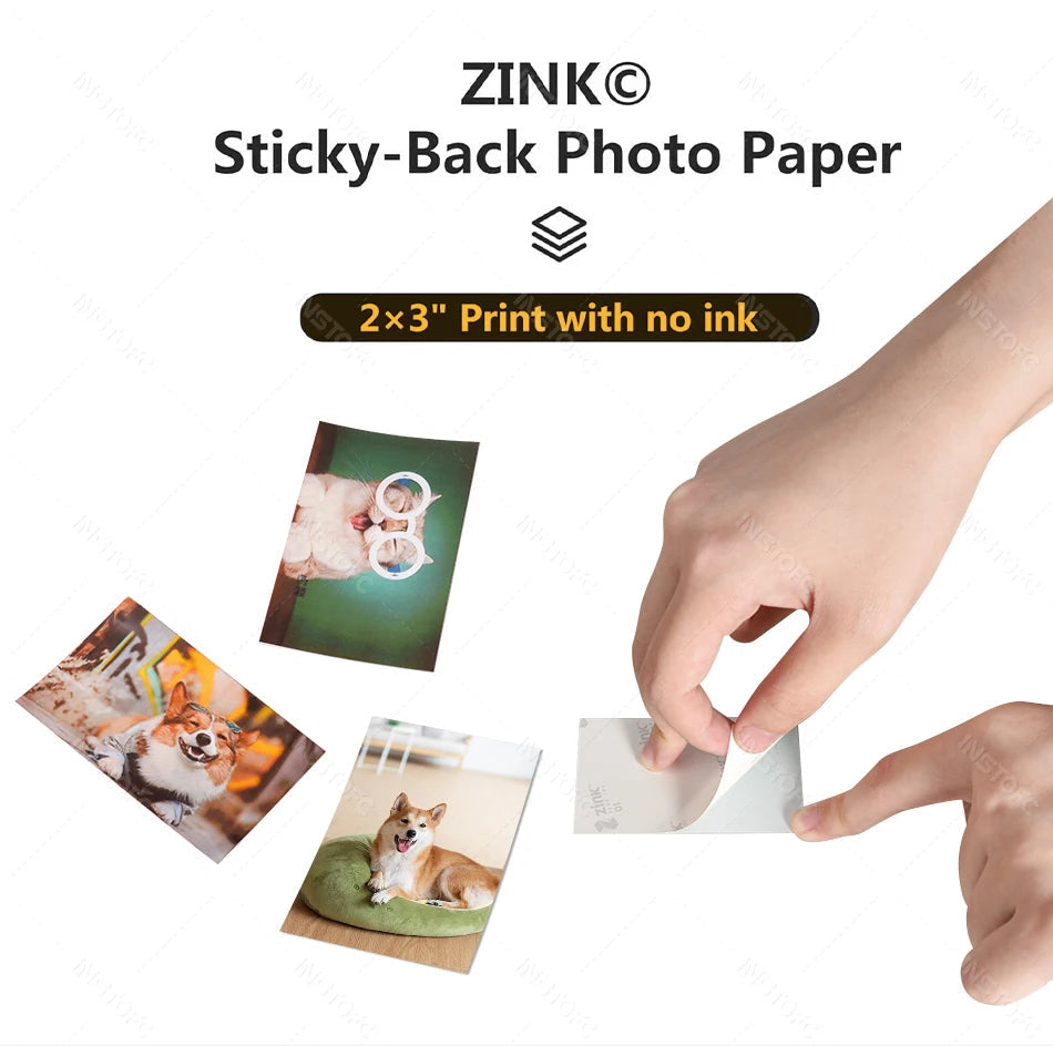 MT53 Color Photo Portable Printer Mobile Phone Mini Handheld Pocket Wifi Bluetooth Printing Machine 2x3 inch Sticky-Backed Paper 
