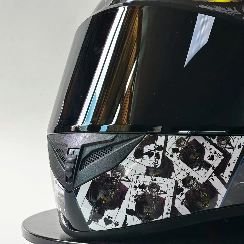 Full Face Racing Motorcycle Helmet with Anti-Fog Vintage Style