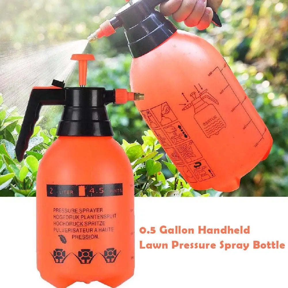 Portable Garden Pump Sprayer with Brass Nozzle, 0.8–3 L