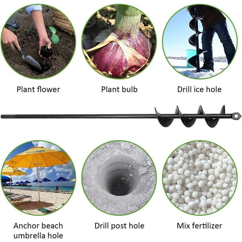 Garden Planting Auger Drill Bit, 6 Size Options