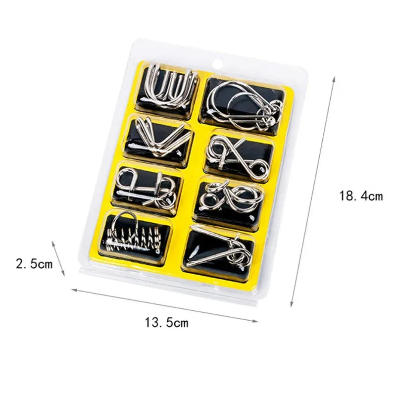 Eight-Piece Metal Wire Puzzle Set