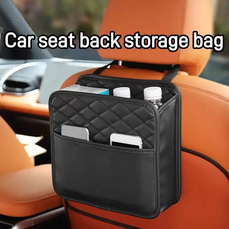 PU Leather Car Seat Organizer Storage Bag for All Vehicle Models Keep Your Ride Neat & Protected with Essential Auto Accessories