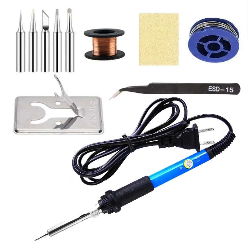 60W Adjustable Soldering Iron - Plug and Kit Options
