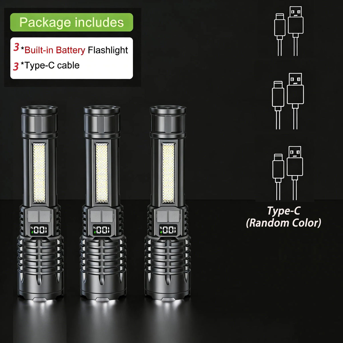 Faro LED ricaricabile in opzioni multipack